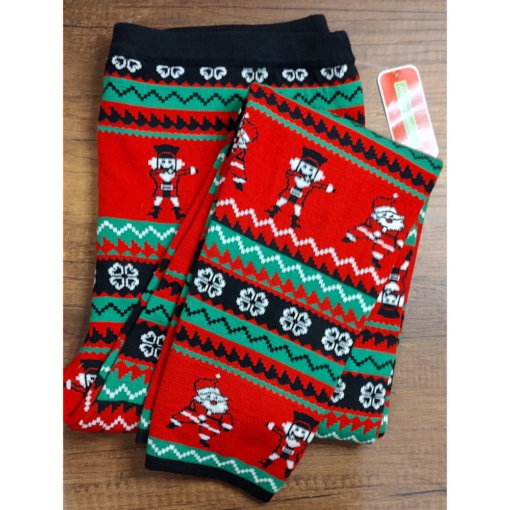 Holiday Traditions Red Womens Pants Size Large Christmas Santa Nutcracker F1